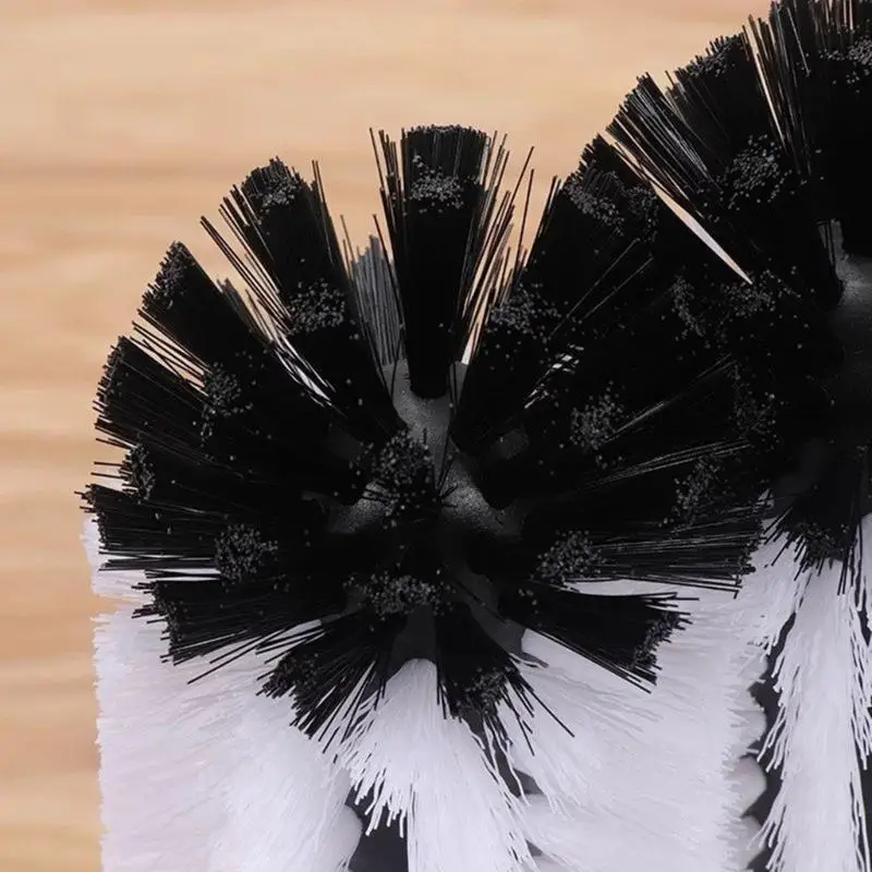 L9BE 3 Brush Bar Glass Washer with Suction Base,Commercial Brush Cleaner Bristle Brush for Kitchen Bar Beer Cup,Long Leg Cup