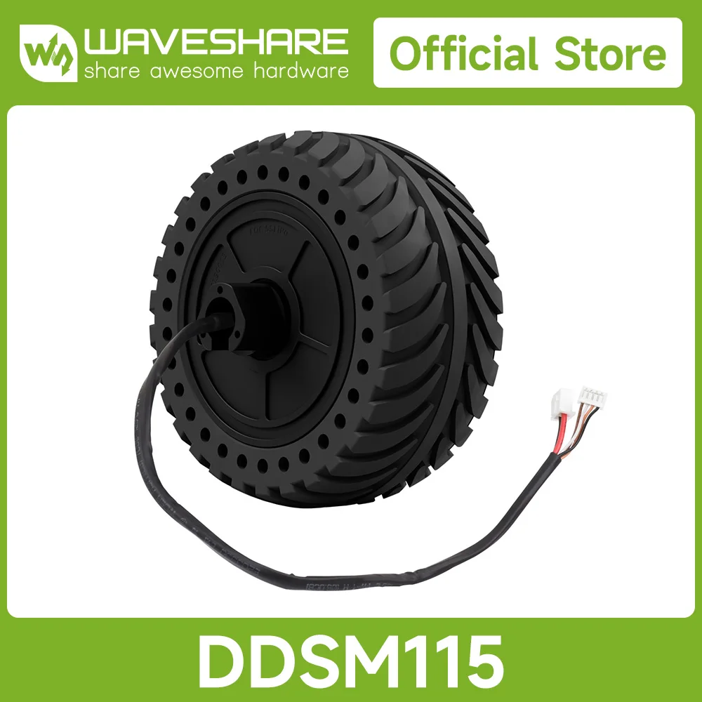 waveshare servo motor de acionamento direto baixa velocidade e alto torque baixo ruido design tudo em um motor do hub sistema operacional multiplo ddsm115 01