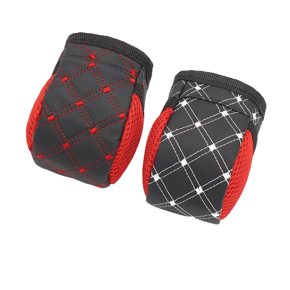 

Car Vent Bag Black-Red Large Capacity Organizer For Phone Water Bottle Pu Hanging Pouch Car Outlet Storage Interior