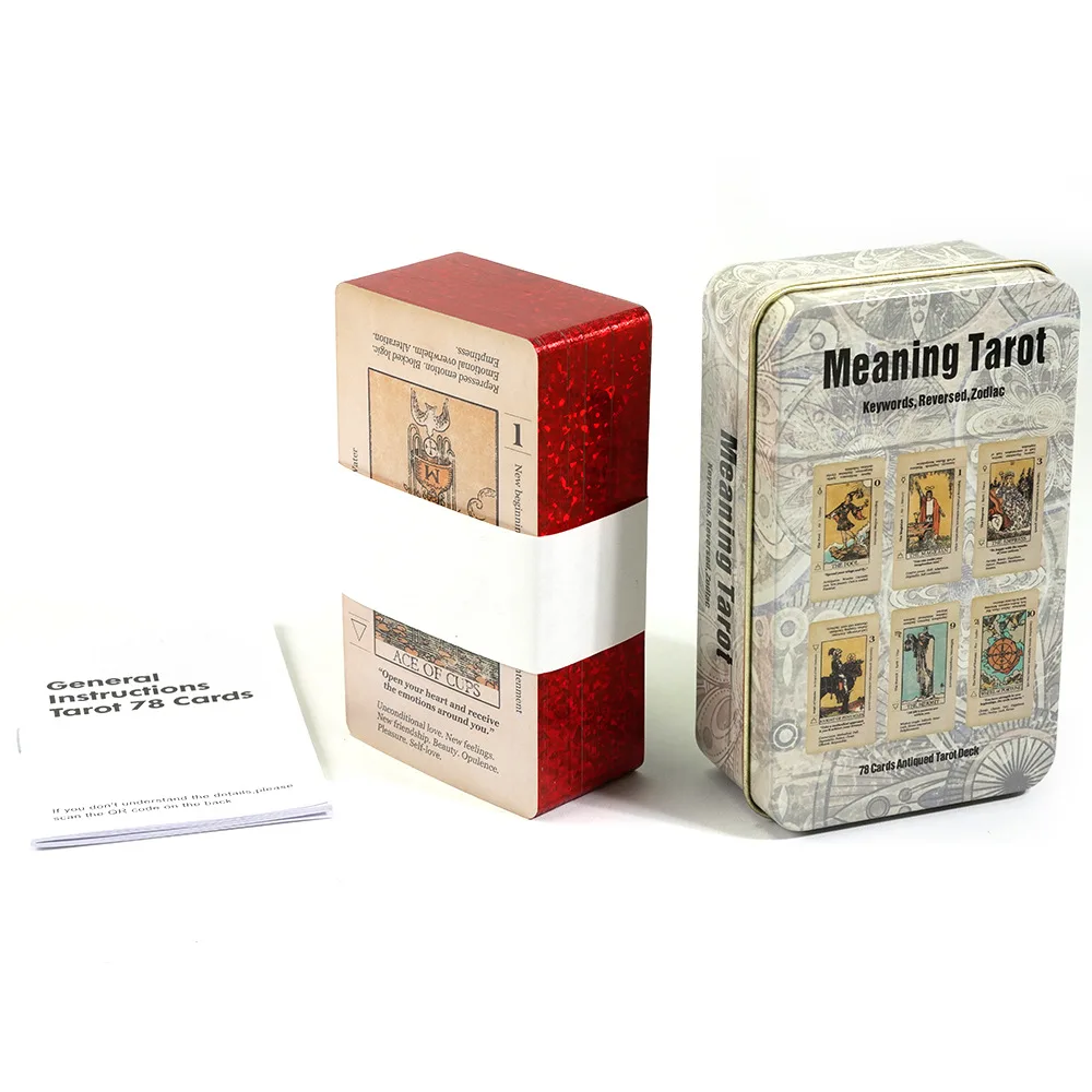 Tin Metal Meaning Beginners Tarot Box High Quality Meanings on Them on the Cards Keywords Reversed Chakra Planet Zodiac Medium