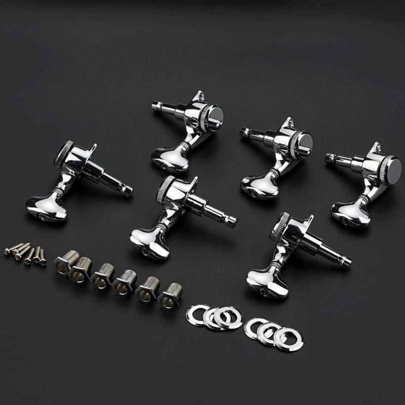 Guitar Machine Head Set 3L3R Tuners Easy Installation Guitar Tuning Pegs Metal Guitar Tuners Metal Guitar Accessories
