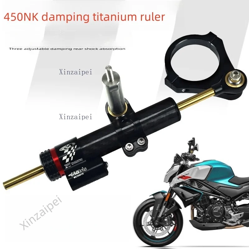 For CFMOTO 450NK 450 NK Titanium Ruler Motorcycle Accessories Adjustable Steering Damper Stabilizer Mounting CF400-7 Para Moto