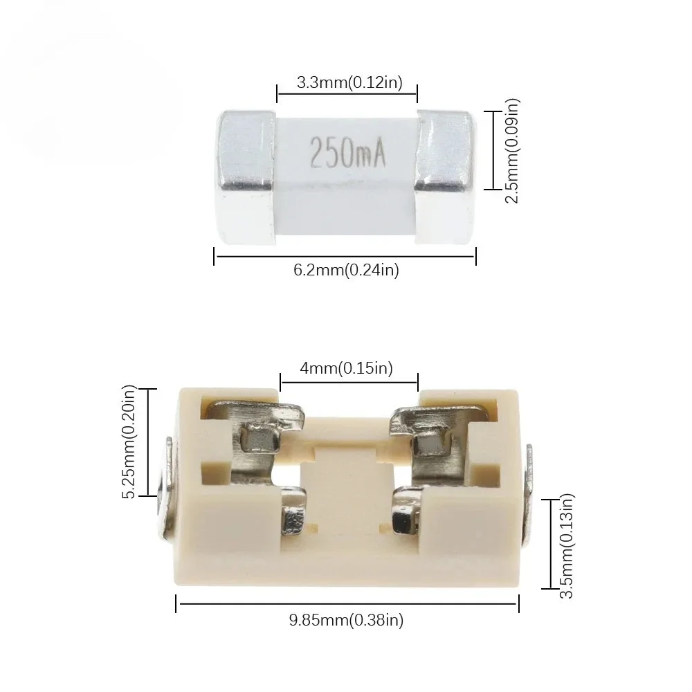 10-30-60PCS High Quailty 1808 125V 250V AC 0451 SMD Fast Blow Fuse 0.5A 0.75A 1A 2A 3A 4A 5A 6.3A 8A 10A 12A Ultra-rapid Fuses