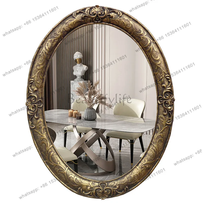 European oval beauty fitting mirror, sink bathroom mirror