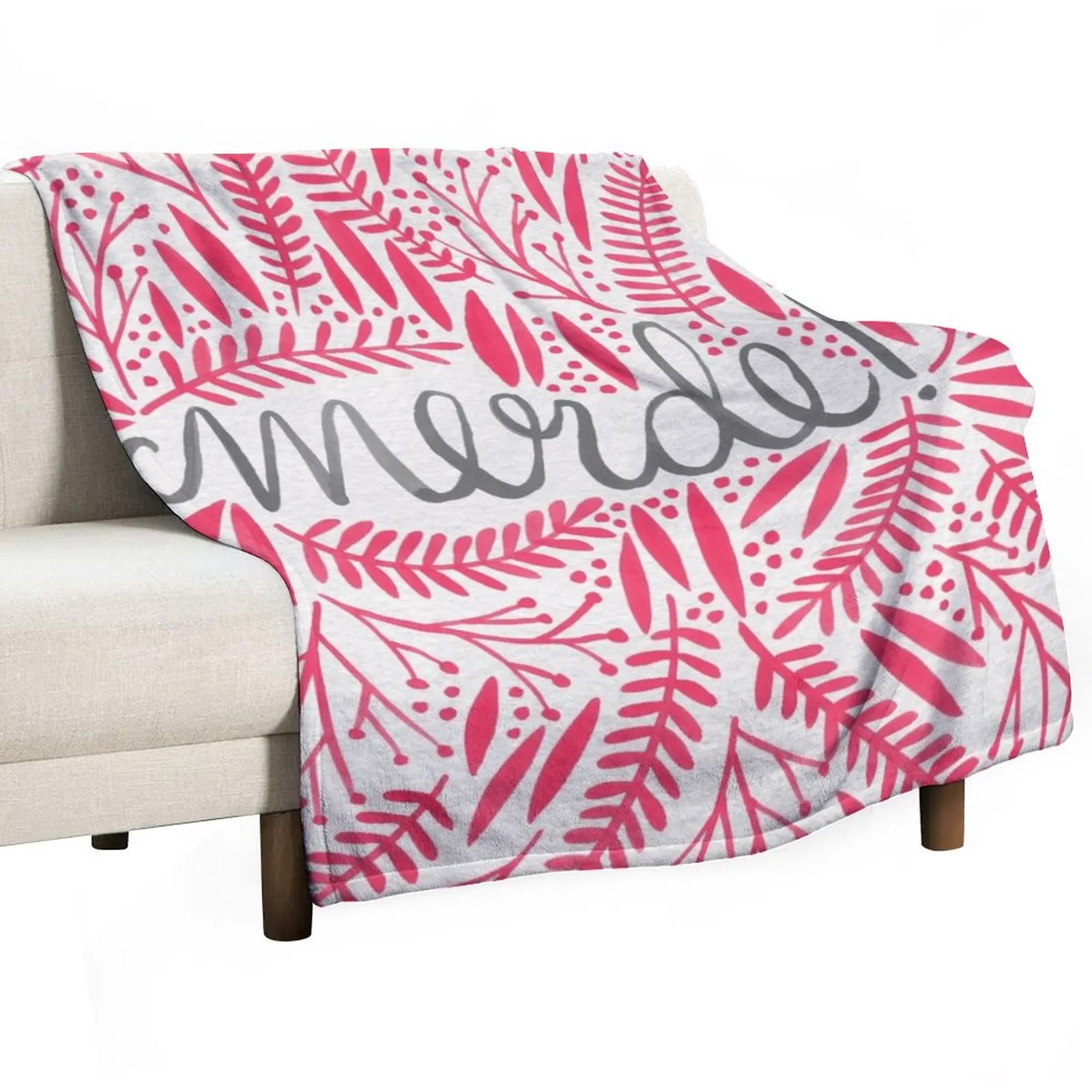 Pardon My French – Pink Throw Blanket Thin Travel Blankets