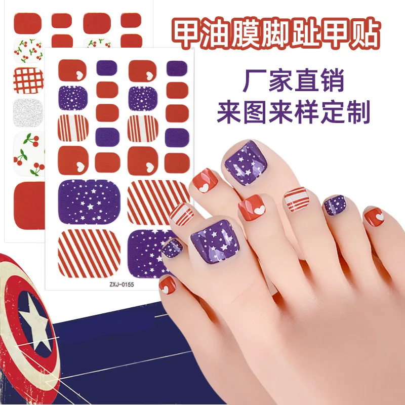 Top Nail Nuovo adesivo per unghie Toetop Adesivo per unghie personalizzato OEM Toetop Internet Celebrity Xiaohongshu Ins Piede sbiancante impermeabile Uomo