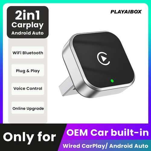 Adaptador Carplay inalámbrico para coche Android, Mini caja Carplay con cable a inalámbrico 2 en 1, 5G, Wifi, accesorios para coche, sistemas inteligentes