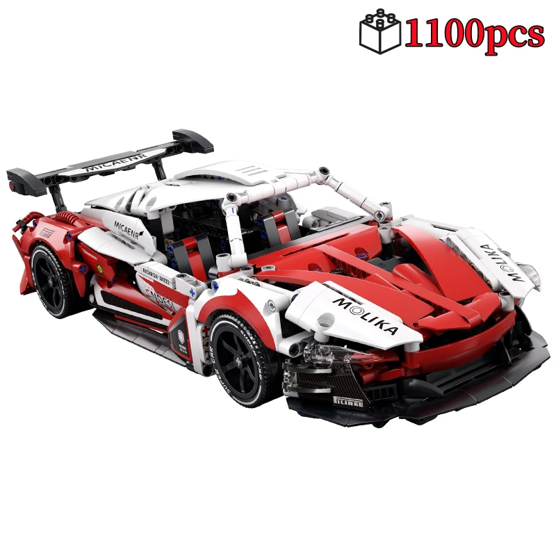 

NEW 1:14 Technical Red City Racing Car Building Blocks Set Decor Model MOC Assembly Vehicle Bricks Kids Creative Toys for Boys