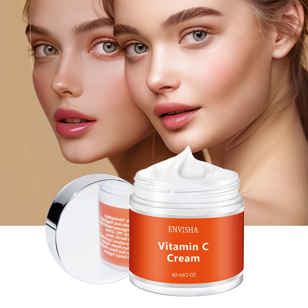ENVISHA Facial Cream Vitimin C Skin Care Anti-Wrinkle Aging Moisturizing Shrink Pores Whitening Smooth Firming Beauty Health