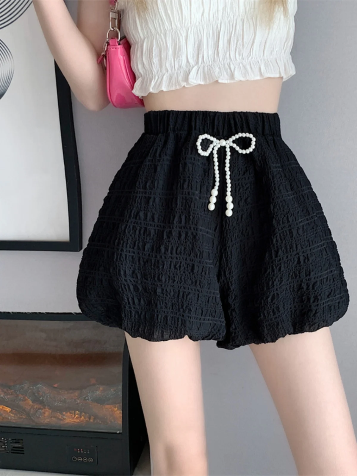 Spodnie plus size z wysokim stanem, model dynia, damskie letnie spodnie codzienne z szerokimi nogawkami, odzież wierzchnia, wygodne, oddychające, poliester