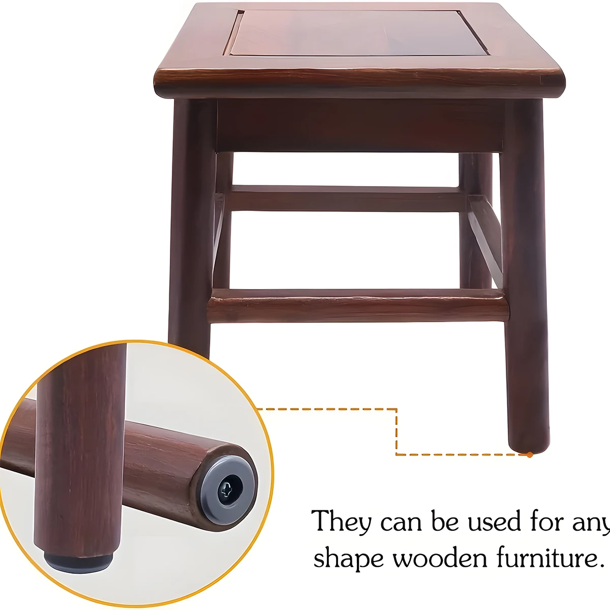 20pcs 19mm Furniture Sliders Pads With Screws Furniture Glides Sliding Block Carpet Hardwood Floor Protector