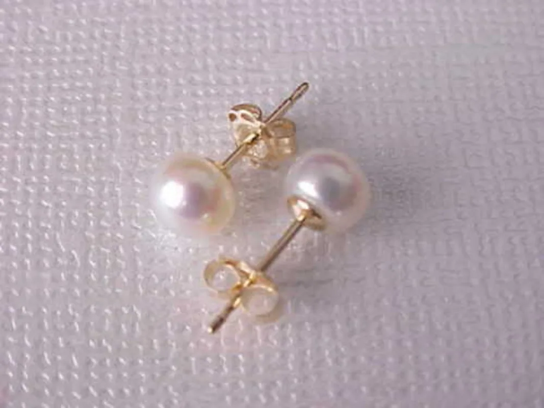 wholesale AAA akoya 7-8mm white pearl earrings Limited time promotion earrings pearl earrings