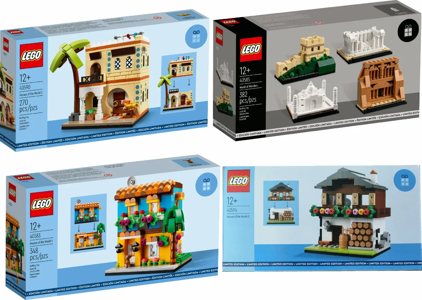 LEGO: Houses of The World 1 Building Toy Set for Kids, Boys, and Girls Ages 12 + Christmas Gift (348 Pieces, 40583)