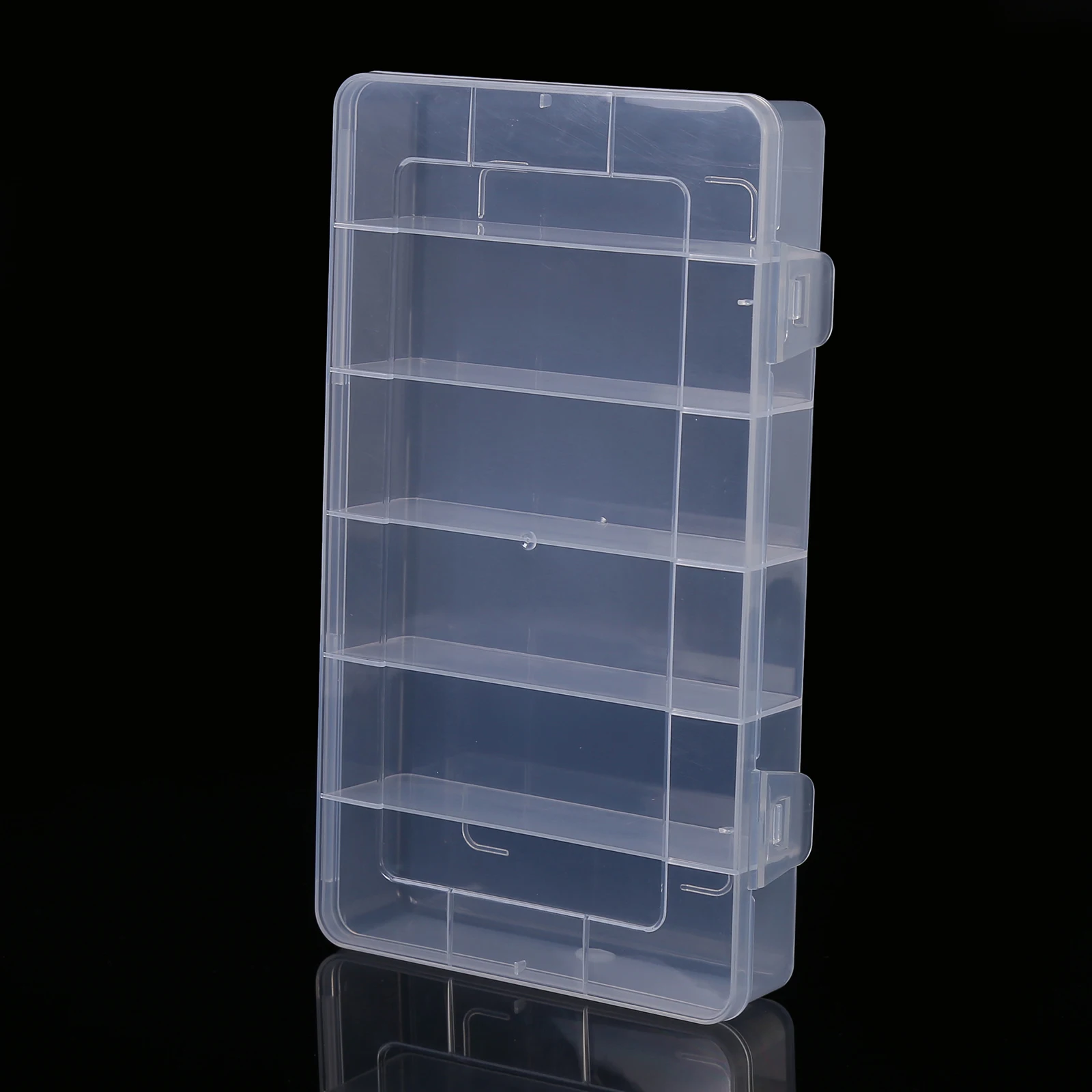 Transparent Fruit Fork Storage Box Organizer Plastic Storage Case Adjustable Container For Kids Fruit Fork Organizer Display Box