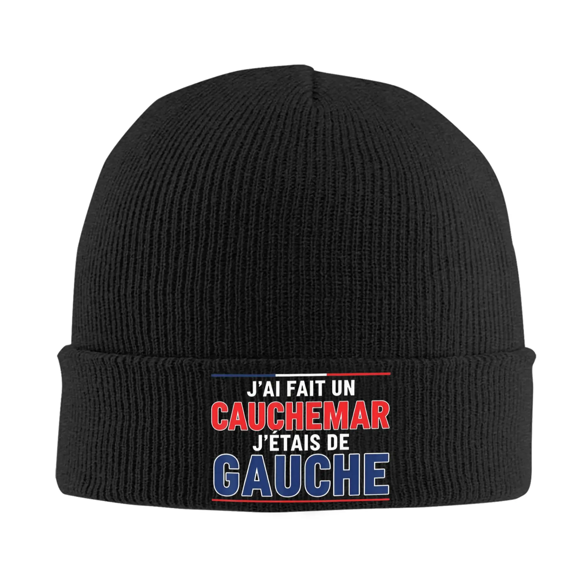 France I Have Made A Nightmare I Was Left Knitted Hat Women Men Skullies Beanies Autumn Winter Acrylic Humour Hip Hop Melon Cap
