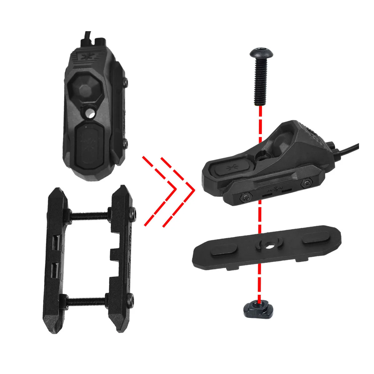 Surefire M600C M600 M300 Taktische Scout Waffenlampe AR15 Gewehr-Taschenlampe LED Jagd-Scheinwerfer mit UNITY Axon Schalter – Detail 6