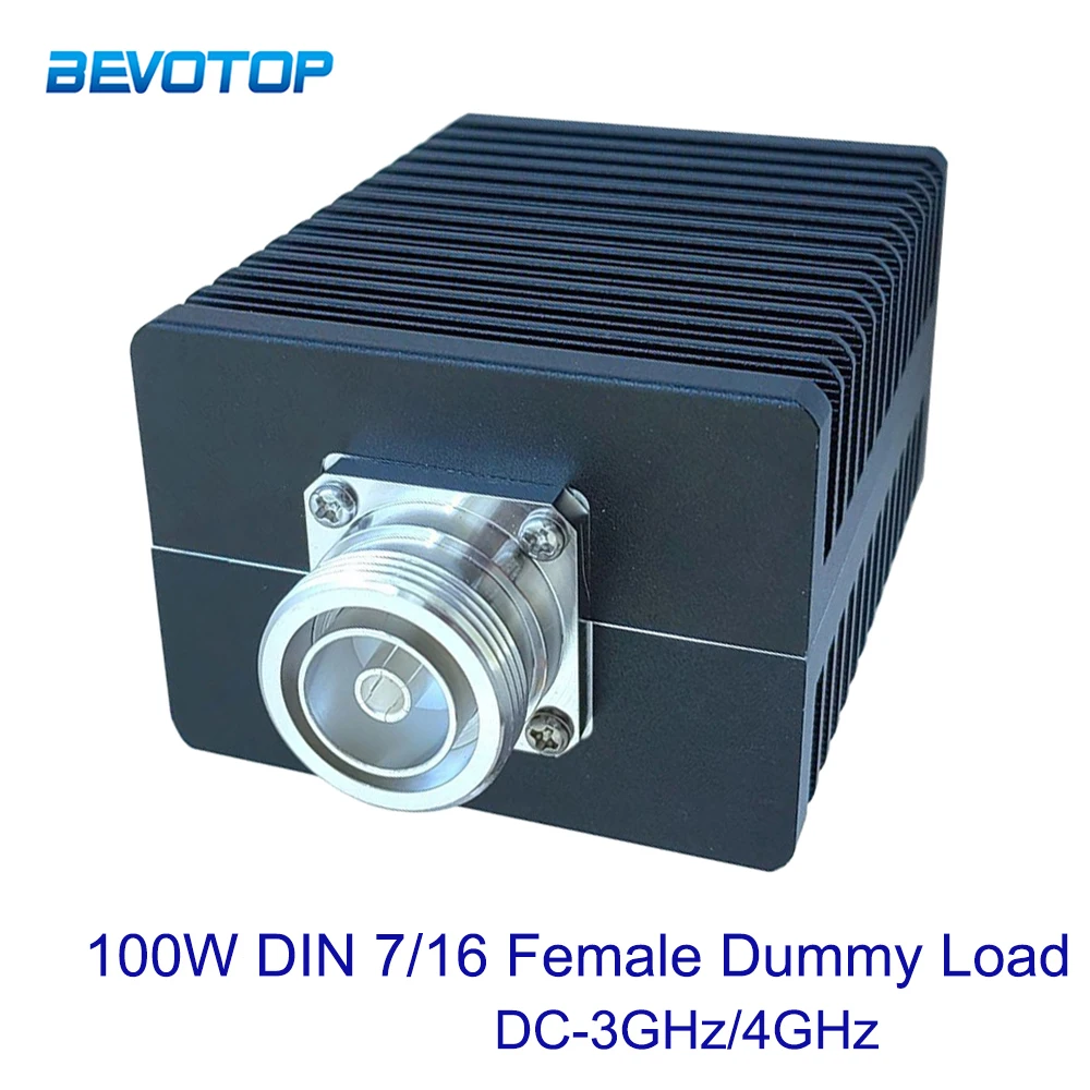 New 100W DIN 7/16 Female Load DC-3GHz/4GHz Connector RF Terminal Dummy Load 50 Ohms Coaxial RF Adapter