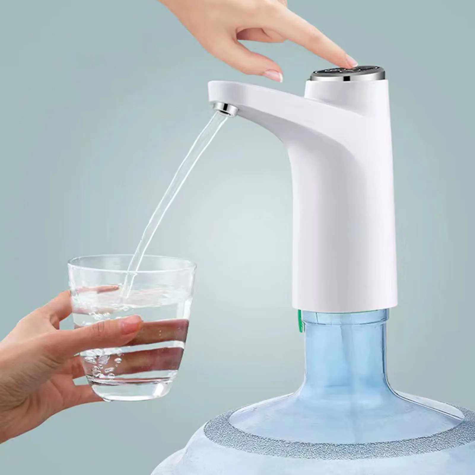 

Электрический насос для бутылки с водой, умный беспроводной диспенсер для воды, автоматический насос для питьевой воды в бочке, белый 03