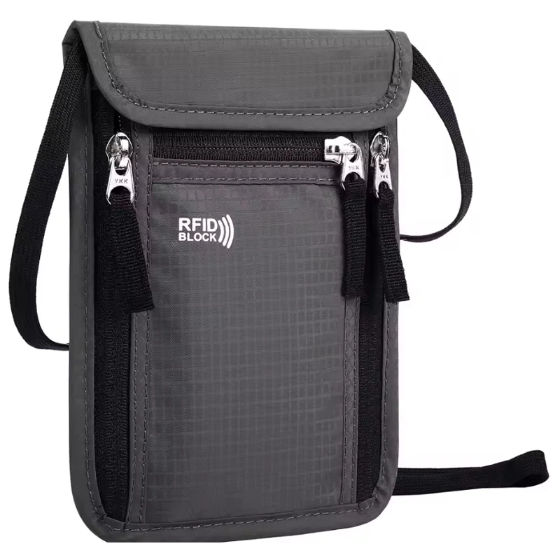 

Travel Pouch Neck Wallet Family Passport Holder Organizer Case With RFID Blocking Passport Wallet Travel Crossbody Bag