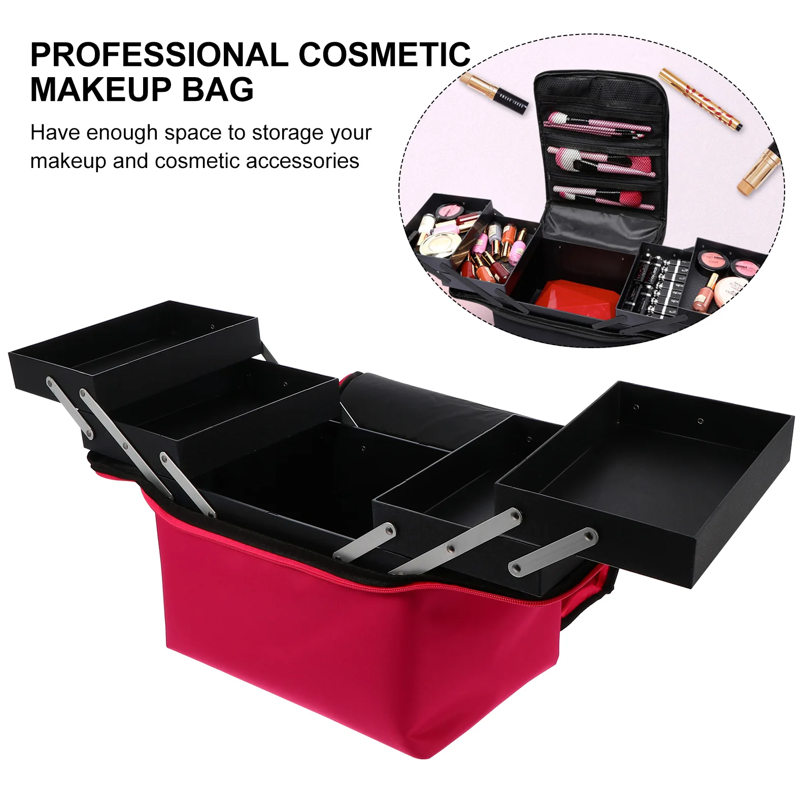 

Waterproof Makeup Bag Storage Organizer Portable Toiletry Pouch Travel Daily Use Oxford Fabric Lightweight Shockproof