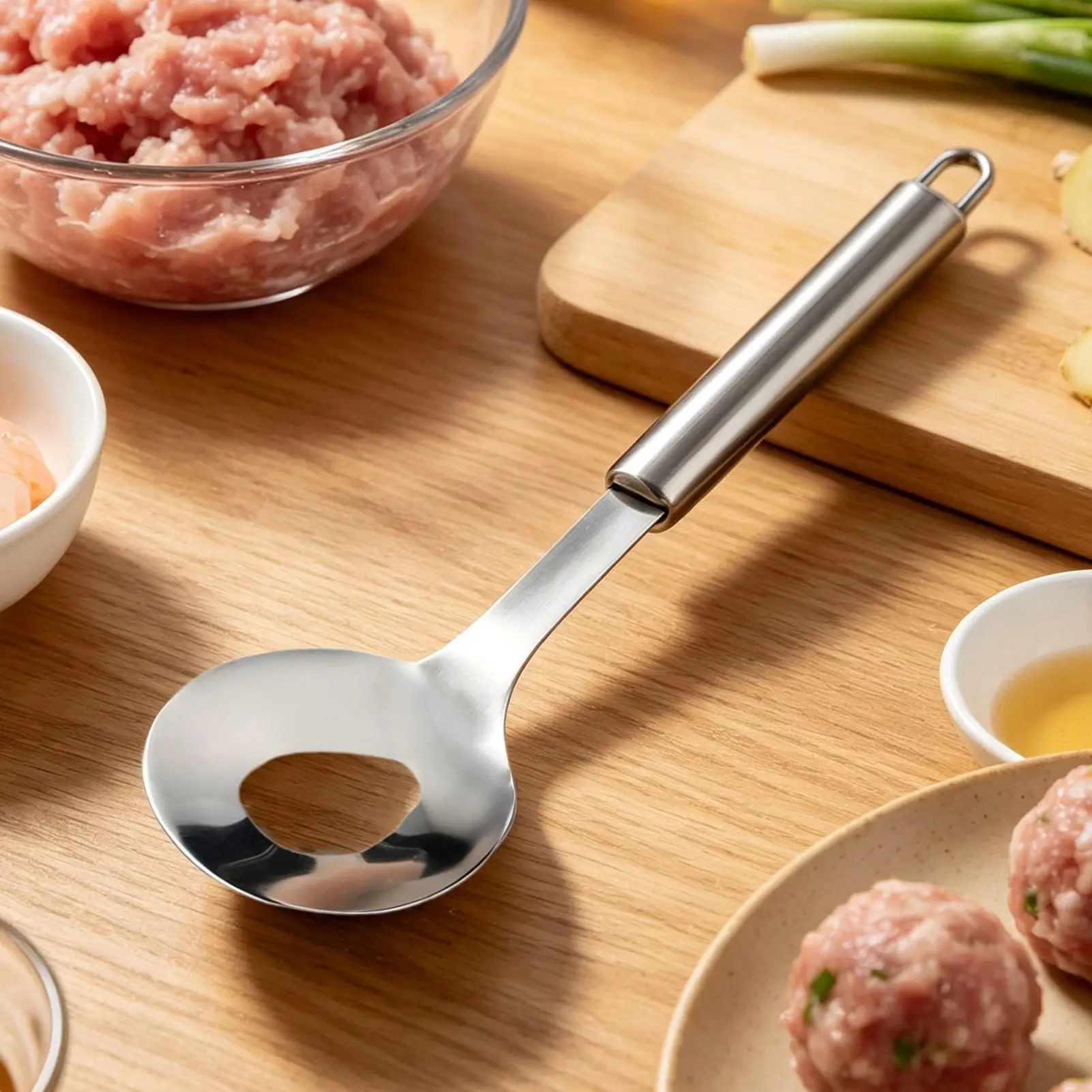 Meatball Maker 304 Stainless Steel Meatball Spoon Press Mold Kitchen Cooking Gadget for Beef Fish Shrimp Home Chefs Beginners