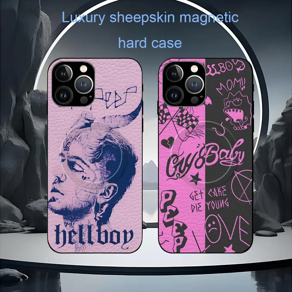 Чехол для телефона L-Lil Peep Famous Star Popular для iPhone 17 16 15 14 13 12 11 Plus Pro Max, высококачественный, класса люкс, из овчины, с поддержкой Magsafe