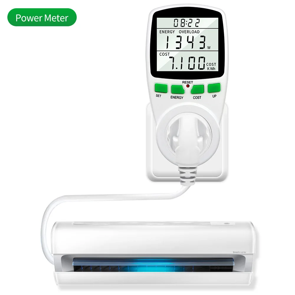 Imagem -04 - Medidor de Energia Digital Digital Lcd Medidor de Energia Elétrica Contador de Saída Tomada de Temporização Eletrônico