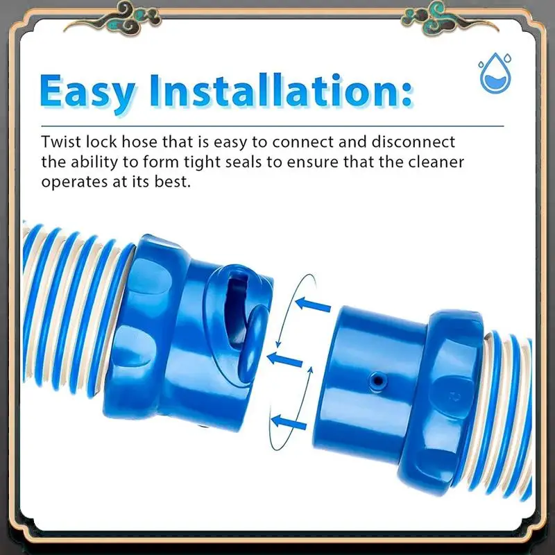 قسط لنظام حمام السباحة Zodiac Mx6 Mx8 R0527700 منظف حمام السباحة قفل خرطوم خرطوم تنظيف حمام السباحة