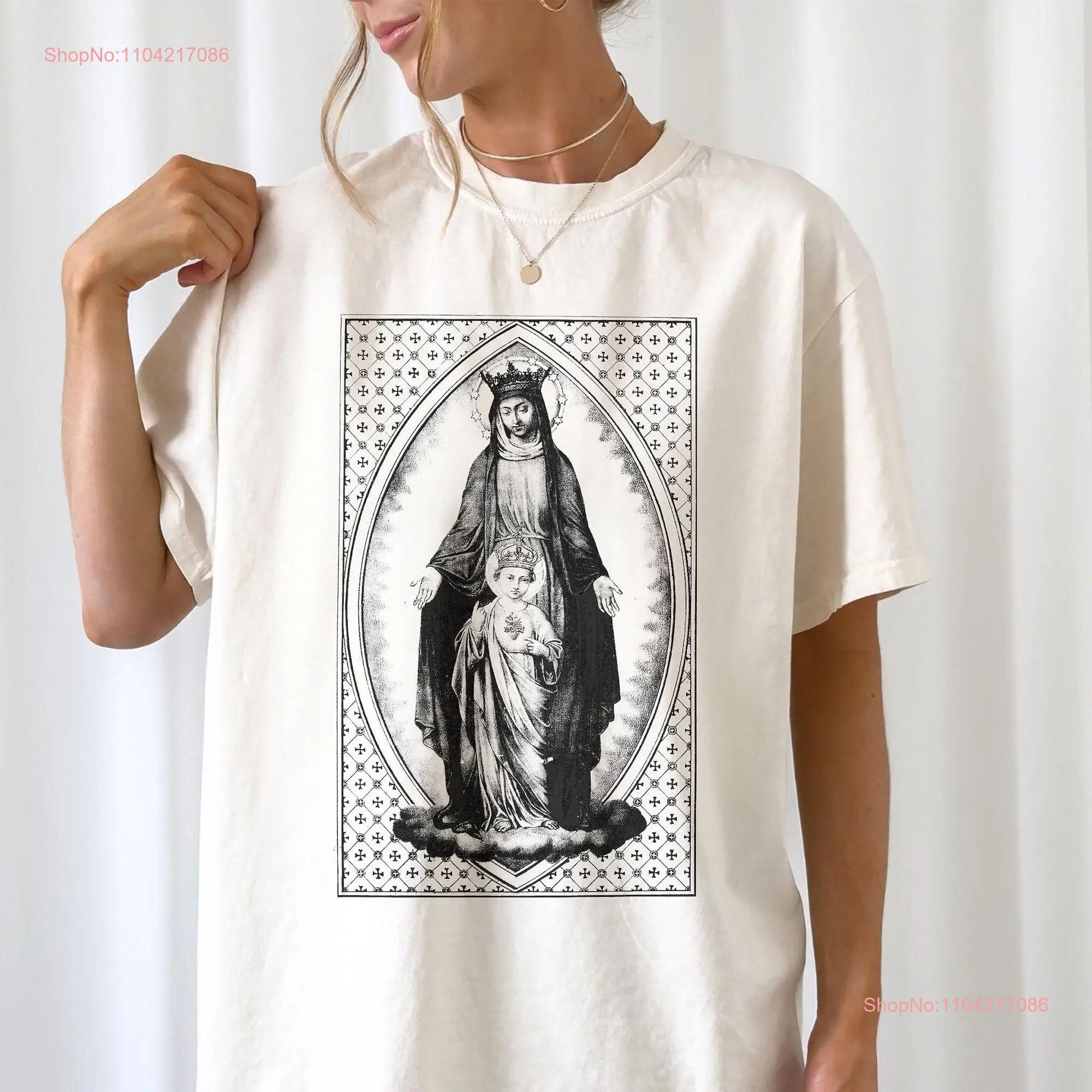 Regina Caeli Catholic Apparel Christian T Shirt Jesus Mom Bible Verse Holy Family long or short sleeves