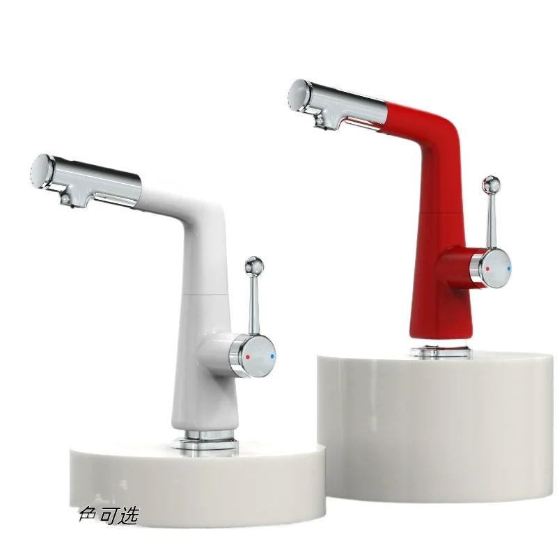 

Gun gray, water spray washbasin faucet, lift washbasin, pull hot and cold splash-proof faucet
