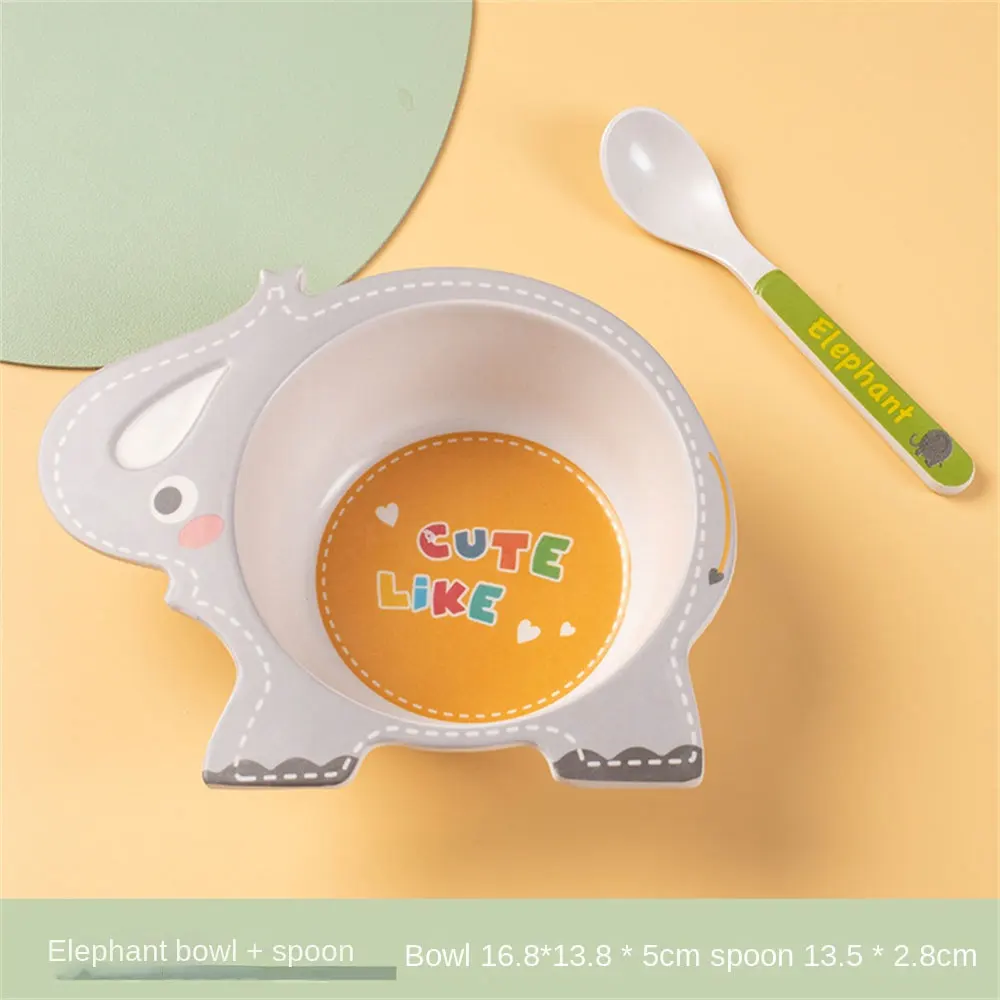 Children Tableware Ideal Capacity Design For Dining Bowls Bamboo Fiber Childrens Bowl Lightweight Material Durable Tableware