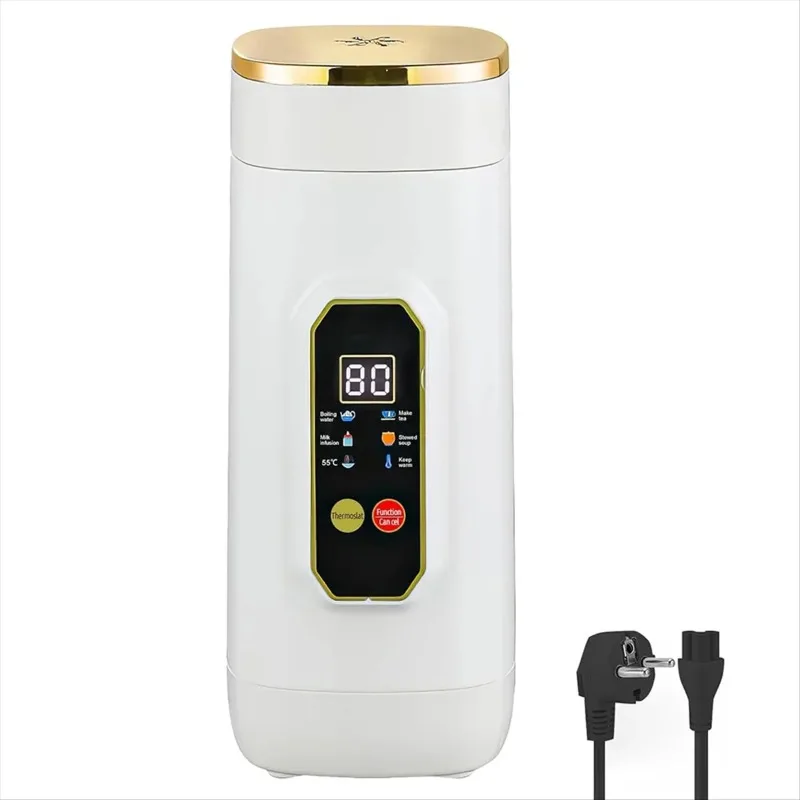 Travel Kettle, Small,450 Ml,Portable Mini Kettle with 6 Temperature Settings, LED Display,for Tea,Coffee,Camping Eu Plug