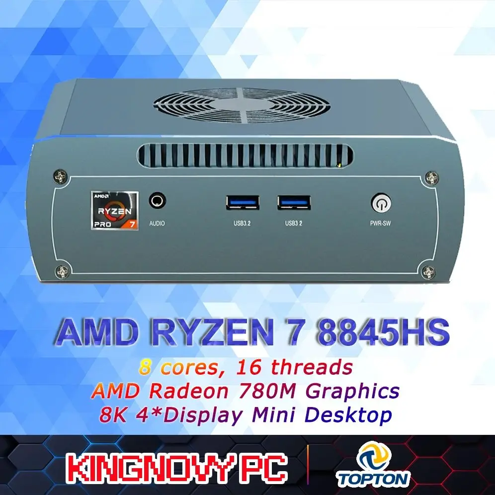 

Topton FU03 AMD Mini PC Ryzen 7 8845HS 2*2.5G LAN Firewall Router 2*NVME Fanless Gaming Computer Industrial PC WiFi6