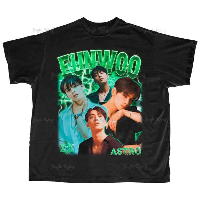 Astro Eunwoo Retro 90s T-Shirt Kpop Merch Gift For Her Or Him Bootleg Shirt