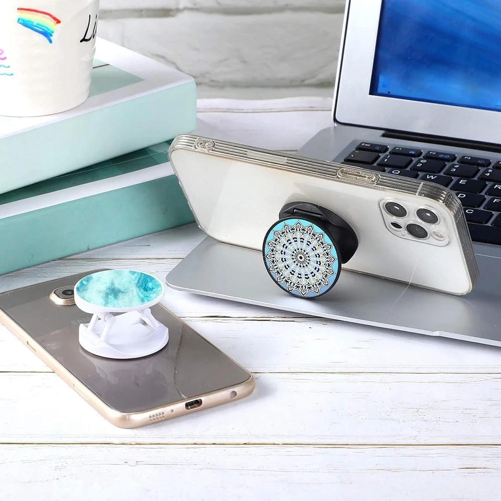1 Sublimation Socket Blank Phone Grip Holders Collapsible Phone Grips Self Adhesive Sublimation Holders for Smartphones Tablets