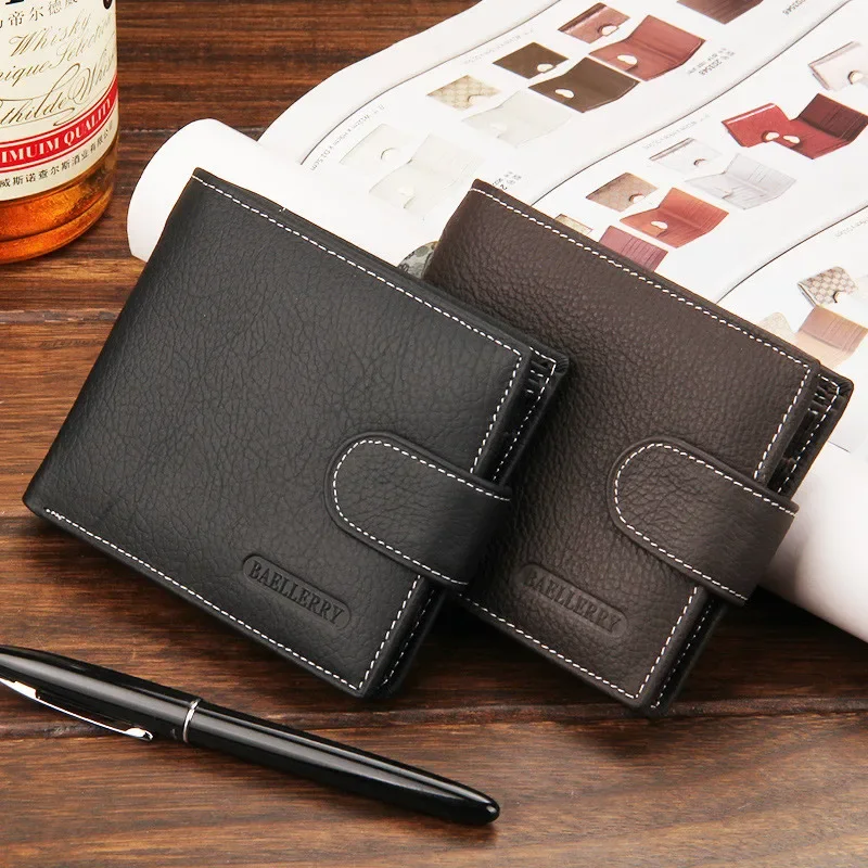 New arrival Genuine Leather Men Wallets With Coin Pocket Money Bag Fashion Male Purse Credit Card Holder For Man