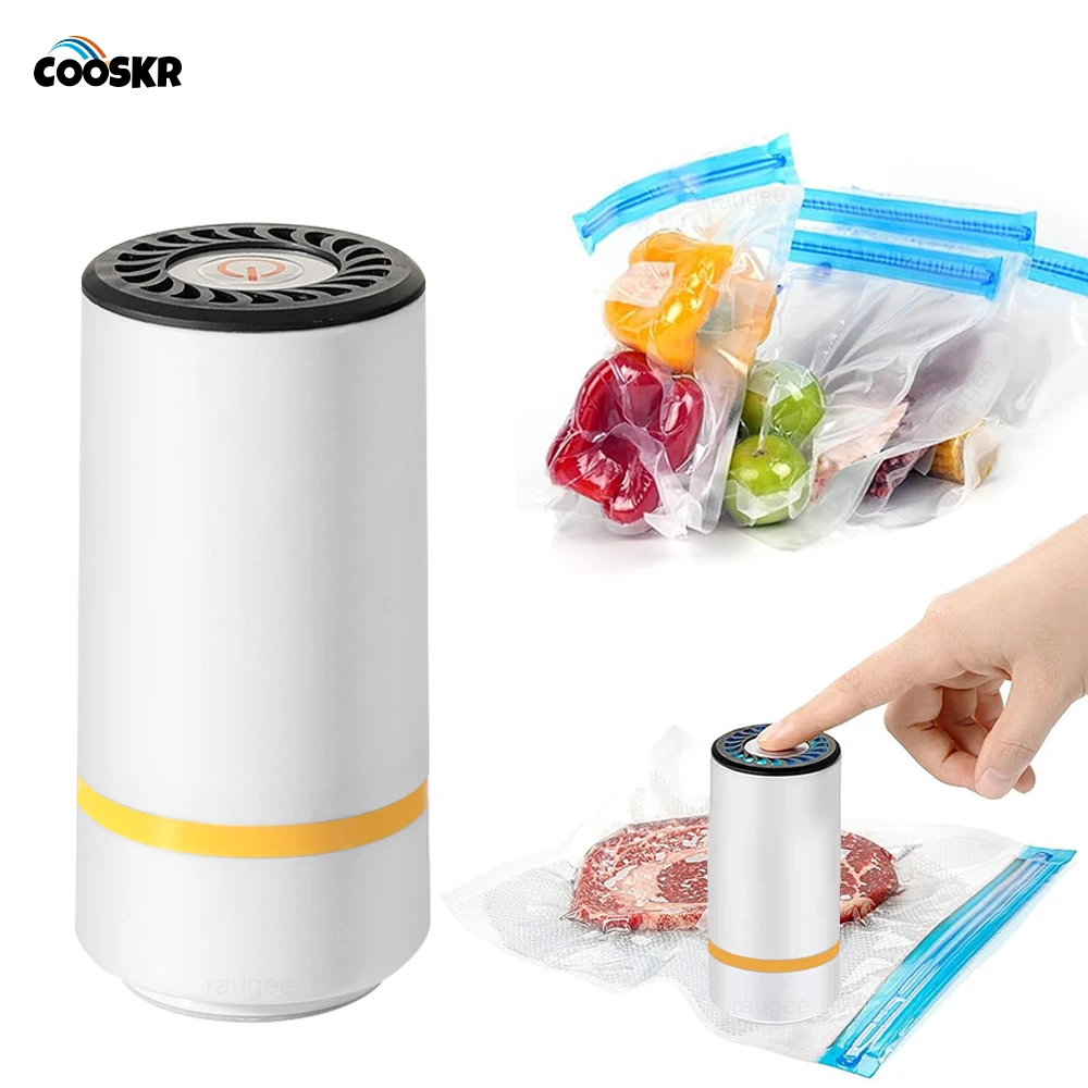 

Electric Vacuum Sealer Mini Handheld Vacuum Pump Rechargeable Plastic Bag Sealing External Suction Food Preservation Vacuum Pump