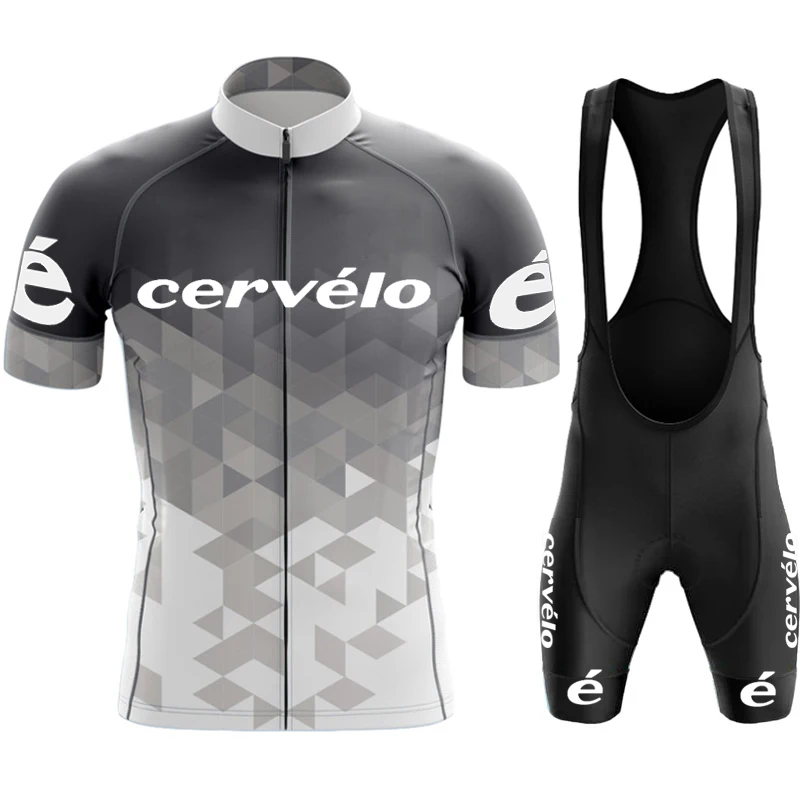 Roupas de ciclismo shorts dos homens camisa ciclo mangas curtas cervélo equipe mtb tricuta homem conjunto terno calças masculinas gel bicicleta outfit babador