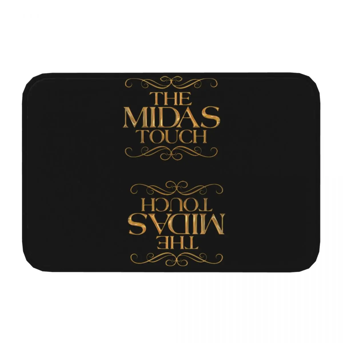 The Midas Touch Text In Gold Myth Doormat Anti-Slip Entrance Kitchen Bathroom Floor Door Mat Living Room Rug Carpet Footpad