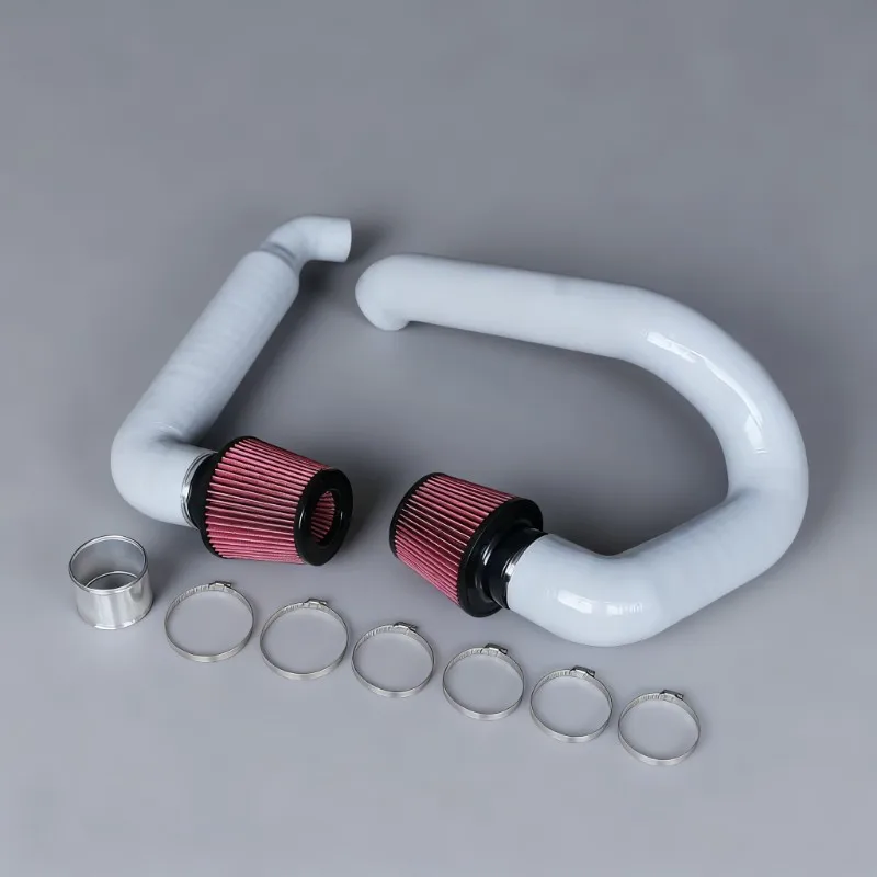 Wire Reinforced Inside Grey Silicone Front Mount Intake for BMW X3M X4M S58 F97 F98 3.0T 2019‑2025