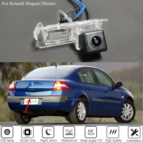 Imagen 1 del producto Cámara de visión trasera de coche para Renault Megane 2 II 3 III 2002 ~ 2015 para Renault Master 2010 ~ 2015 aparcamiento HD visión nocturna