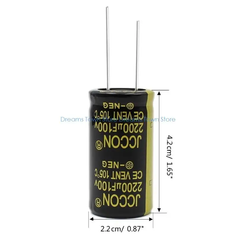 HX6A Electrolytic Capacitors 2200UF 100V Aluminum Radial Electrolytic Capacitors for TV, LCD Monitor, Radio, Stereo, Game
