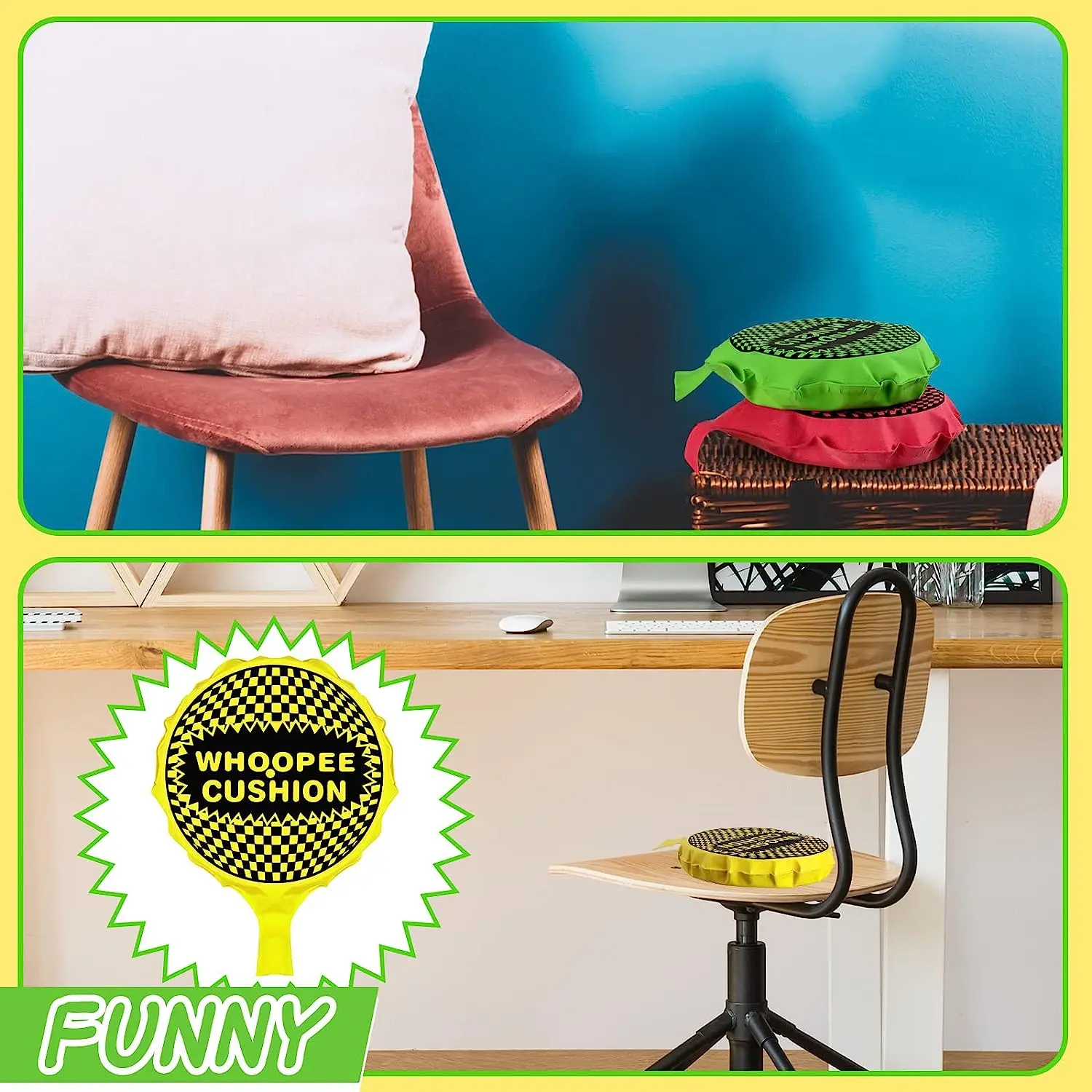 4 pezzi whoopee cuscino costume per ragazzi ragazze novità trucco scherzo whoopie cuscino scoreggia dimensioni multiple scherzo giocattoli kit scherzo bavaglio