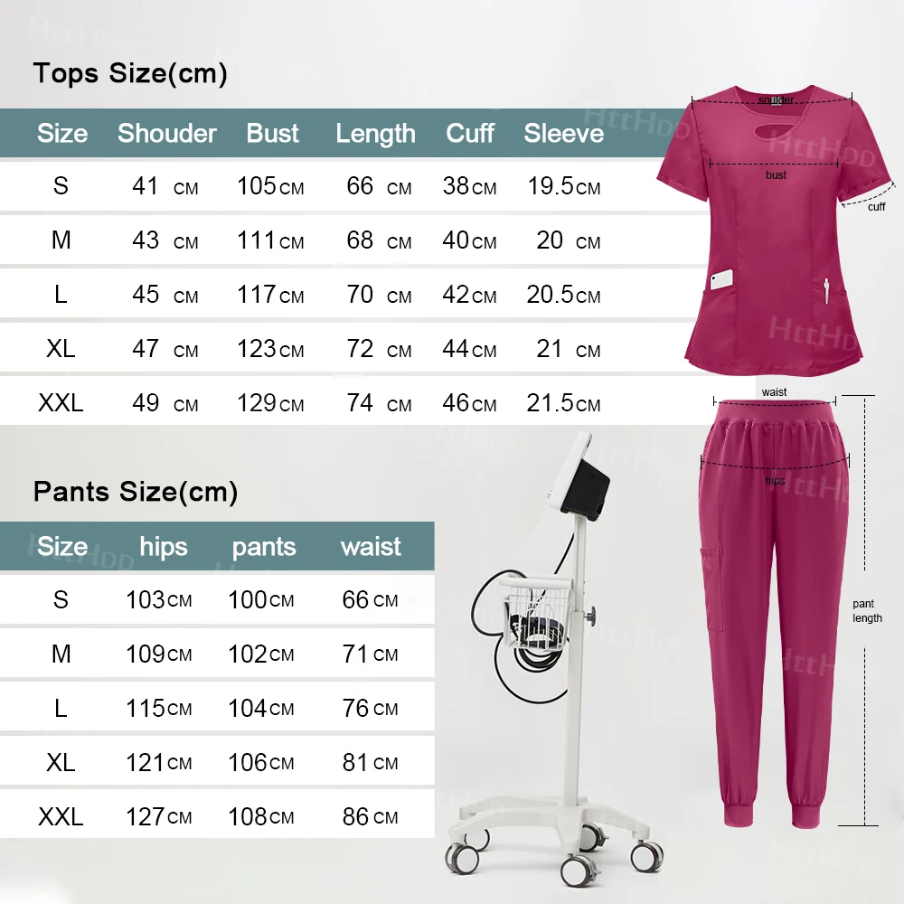 Hot Selling Multicolor Nurse Uniforms Medical Scrubs Women Beautician Uniforms Nursing Articles Hospital Accessories Doctor Wear