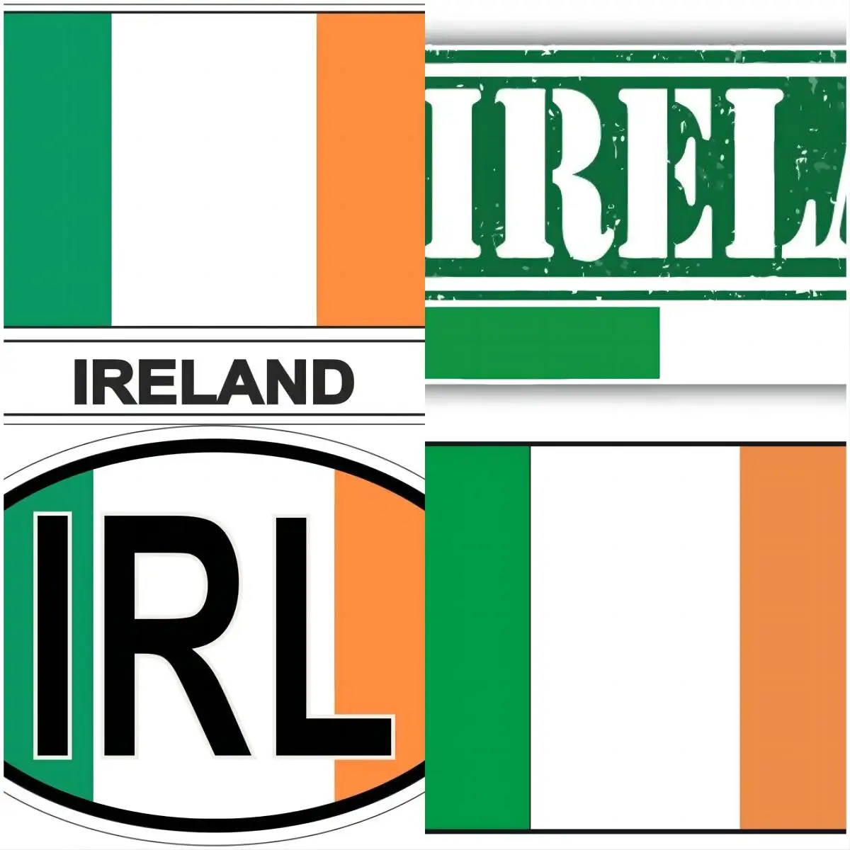 Ireland Grunge Travel Stamp Car Bumper Sticker Decal Motorcycle Supplies Home Appliance Anime Electric Devices Decor Robot