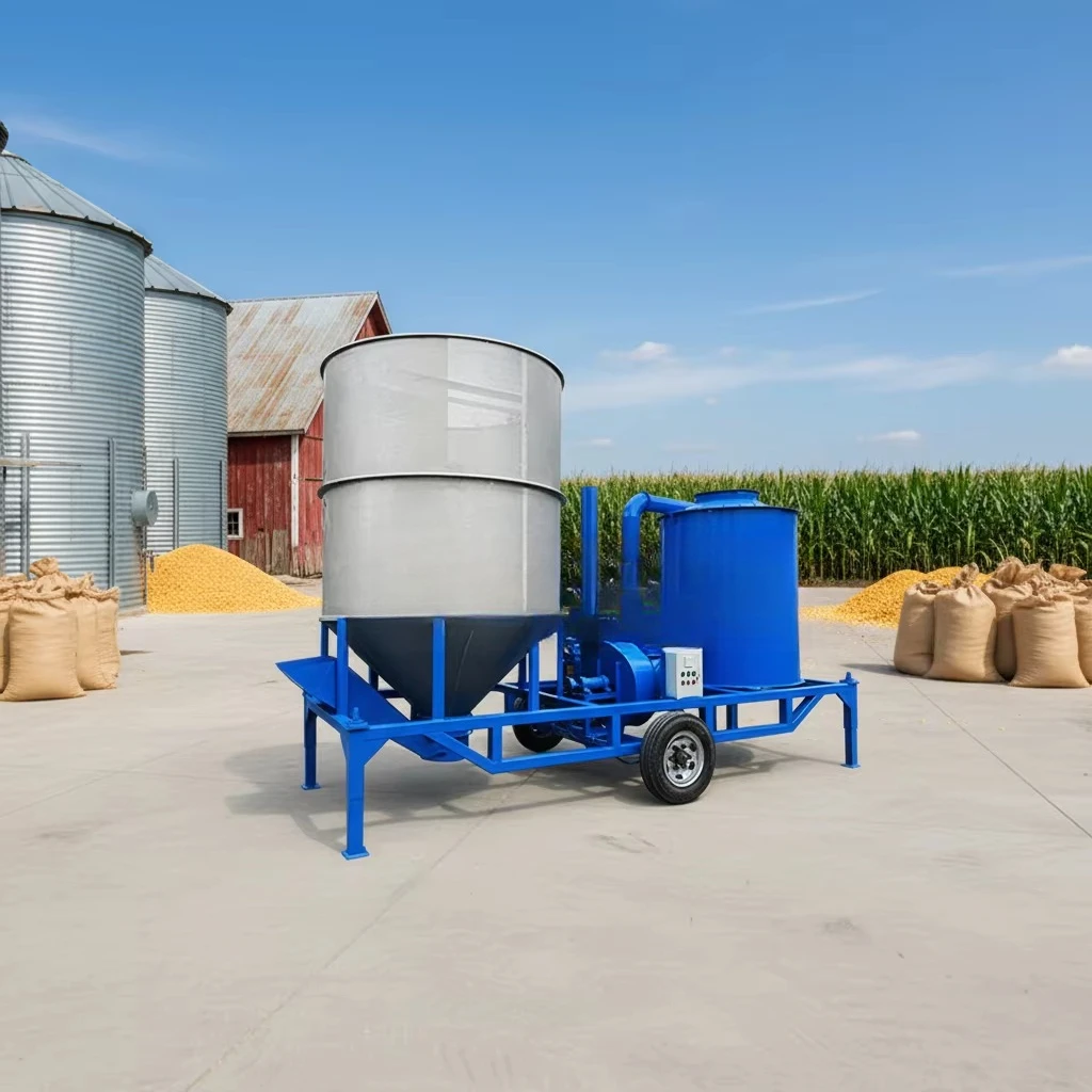 FOODLINE Continuous Circulating Grain Dryer SUS304 Inner Bin Adjustable Temp For Rice Wheat Corn Processing Factory