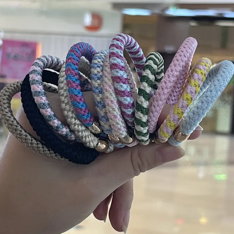 2022 moda proste grube włosy opaski gumowe dla kobiet elastyczna opaska do włosów Gum Girl kucyk Hairbands Scrunchies kknekki Accessorie