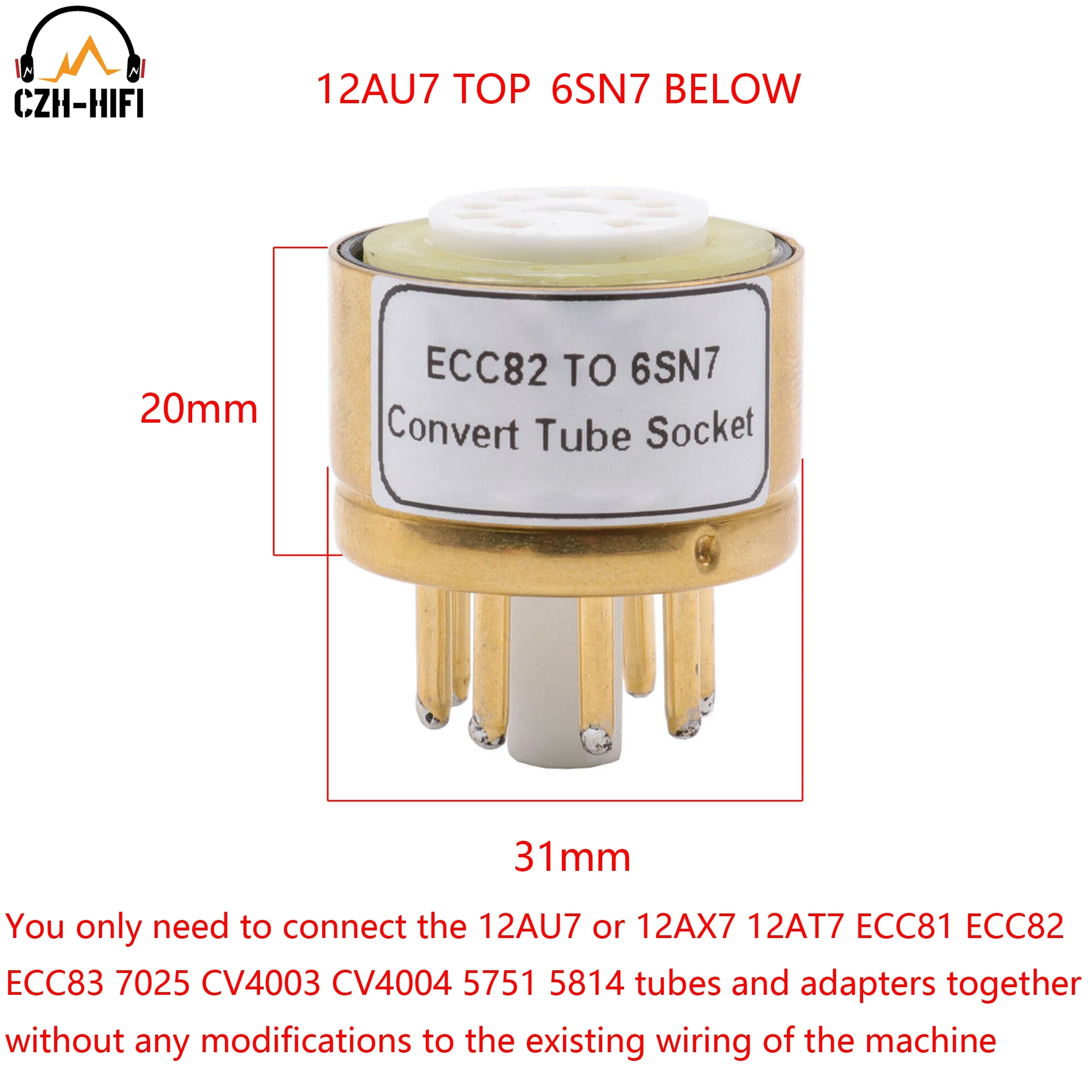 فراغ أنبوب المقبس محول محول ، Amplifier مكبر الصوت ، يدوية الصنع ، ECC40 إلى 12AX7 ECC82 إلى 6SN7 5Z3 إلى 5U4 EL34 إلى EL84
