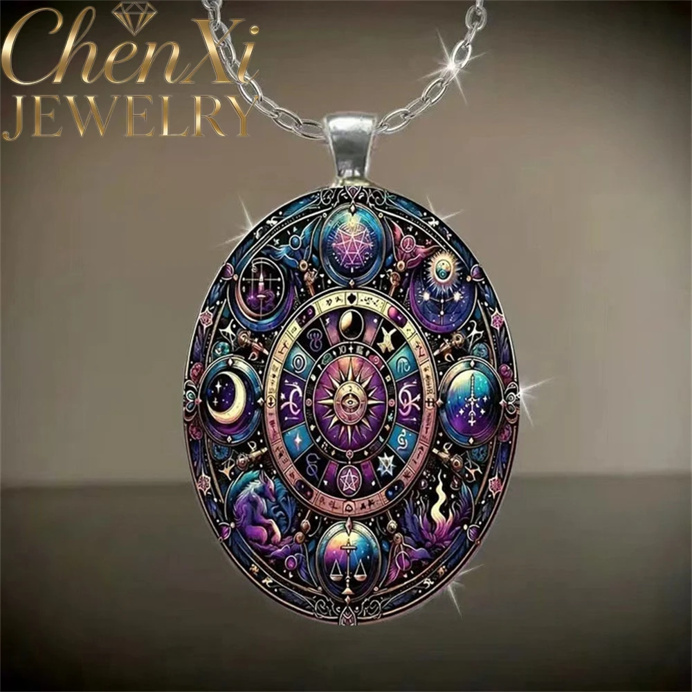 Fashionable And Elegant Twelve Zodiac Sign Pattern Pendant Necklace Accessory Popular Exquisite Best Selling Gift Fine Jewelry
