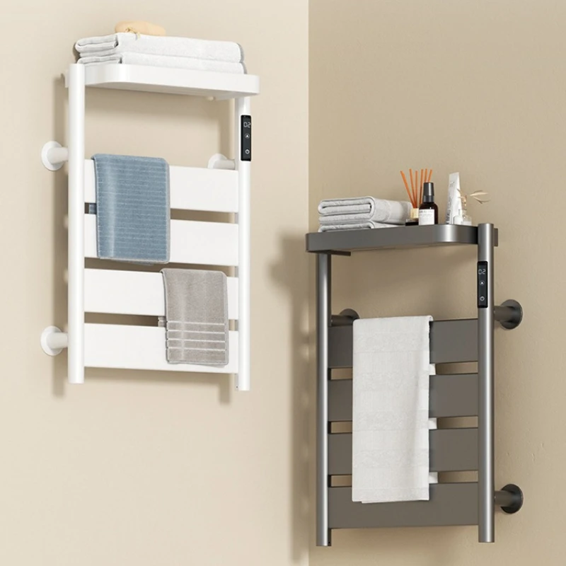 

Intelligent Bathroom Storage Shelves Drying Towel Rack Multifunctional Heating Storage Racks Modern Home Organize Furniture